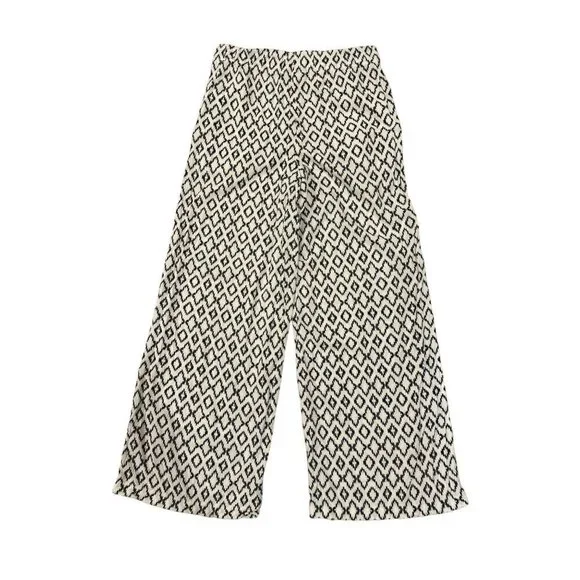Banana Republic WIde Leg Geometric Print Pants Sz Medium - Picture 2 of 5